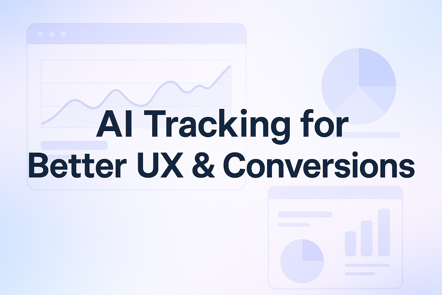 AI tracking banner showing UX and conversion message